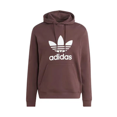 adidas Adicolor Classics Trefoil Hoodie Shadow Brown Logo Sweatshirt IM4499