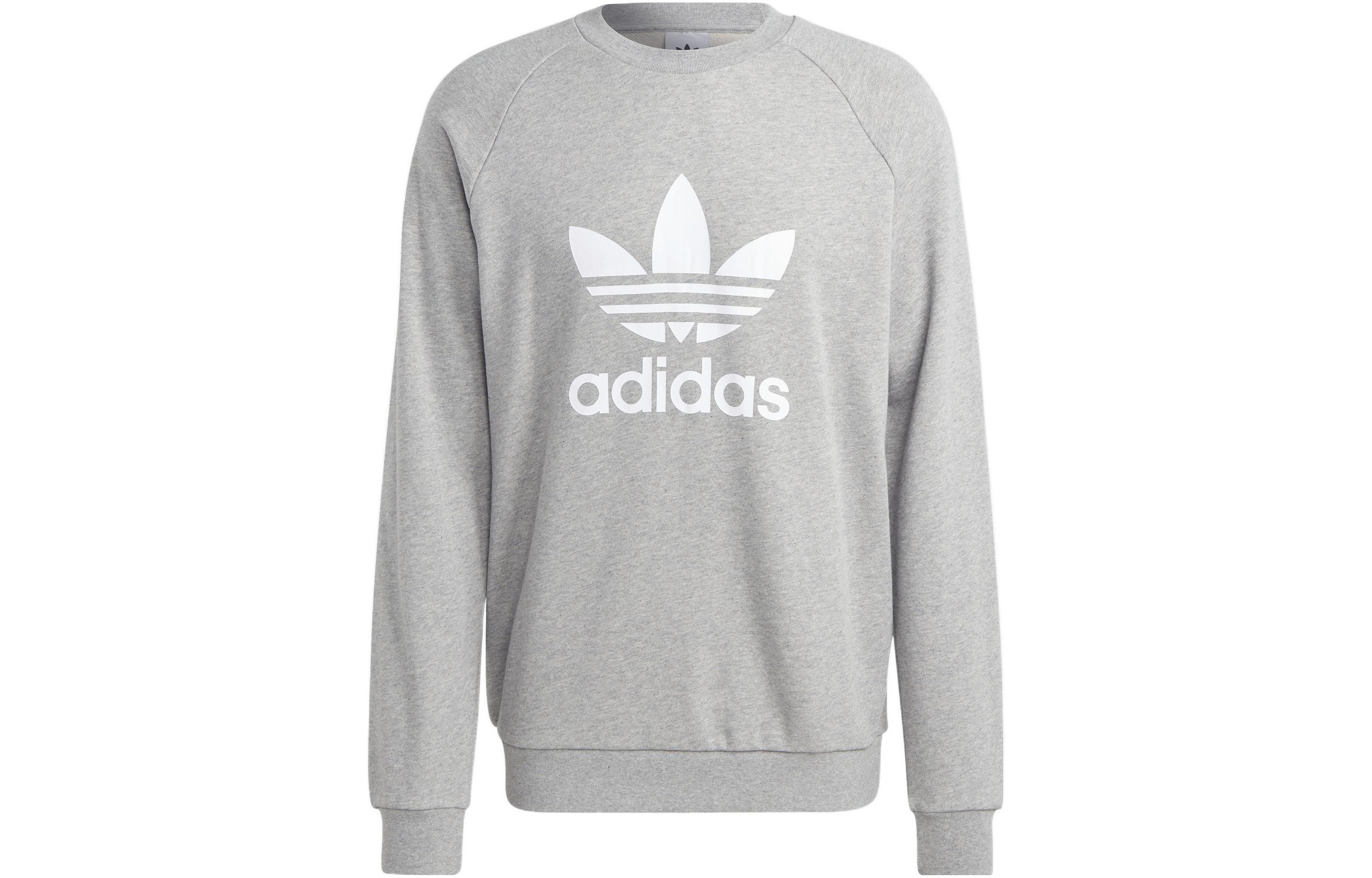 adidas Adicolor Classics Trefoil Logo Pullover Retro Sweatshirt Grey () IA4857