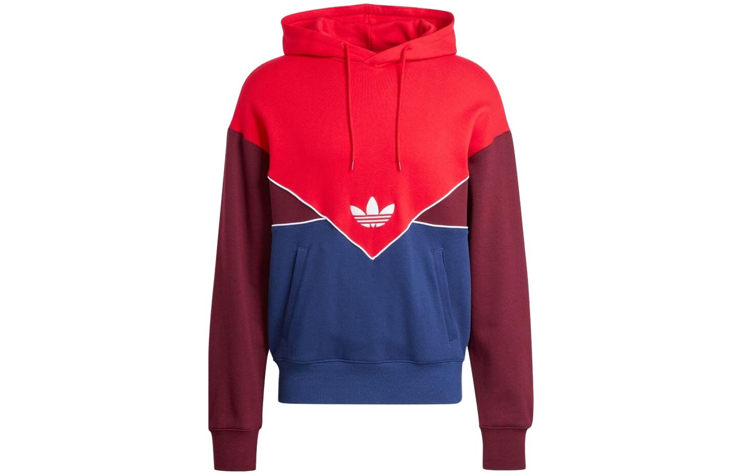 adidas Adicolor Colorblock Logo Sweatshirt Red IM4413