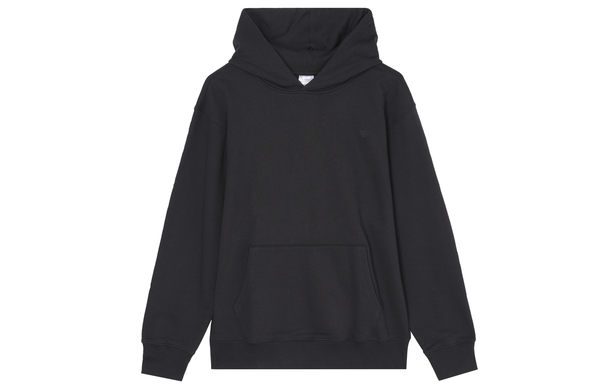adidas ADICOLOR CONTEMPO Black Hoodie with Embroidered Trefoil Logo for Men HK2937