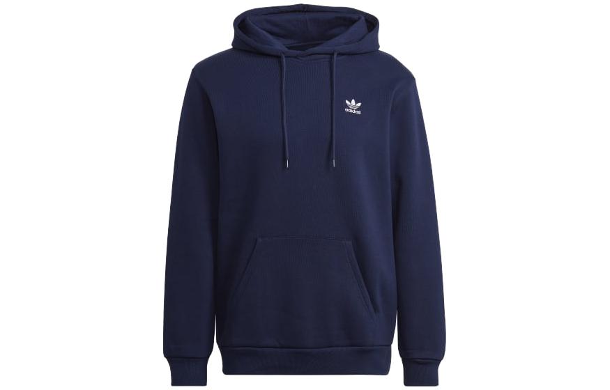 adidas Adicolor Essentials Trefoil Hoodie Night Indigo Pullover Sweatshirt HK0094