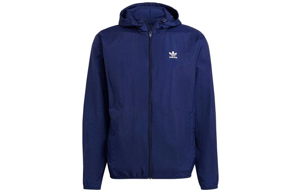 adidas Adicolor Essentials Trefoil Logo Blue Hoodie Jacket H34686