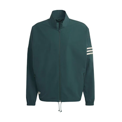 adidas ADICOLOR Green Straight-Cut Casual Jacket with Side Stripe Details HR8653