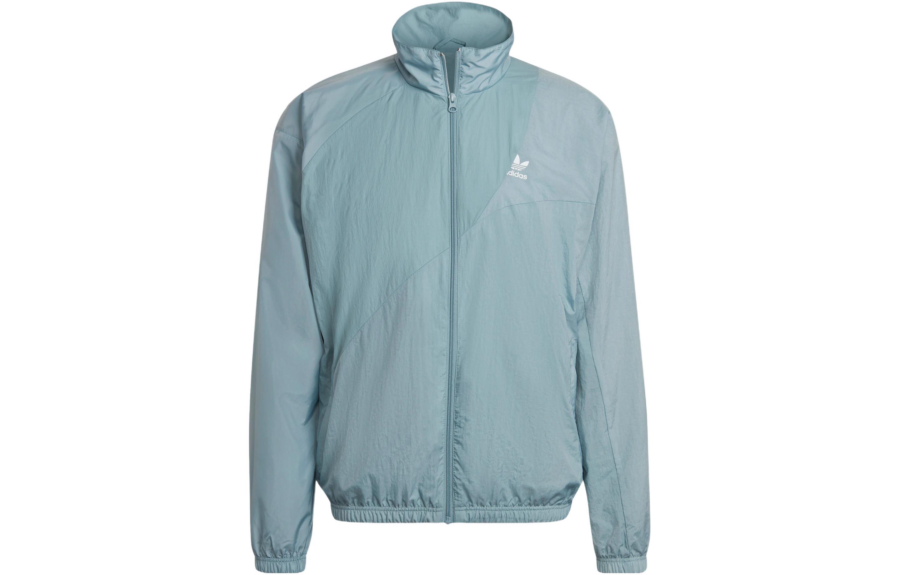 adidas ADICOLOR Light Blue Track Jacket with Colorblock Design HC4511