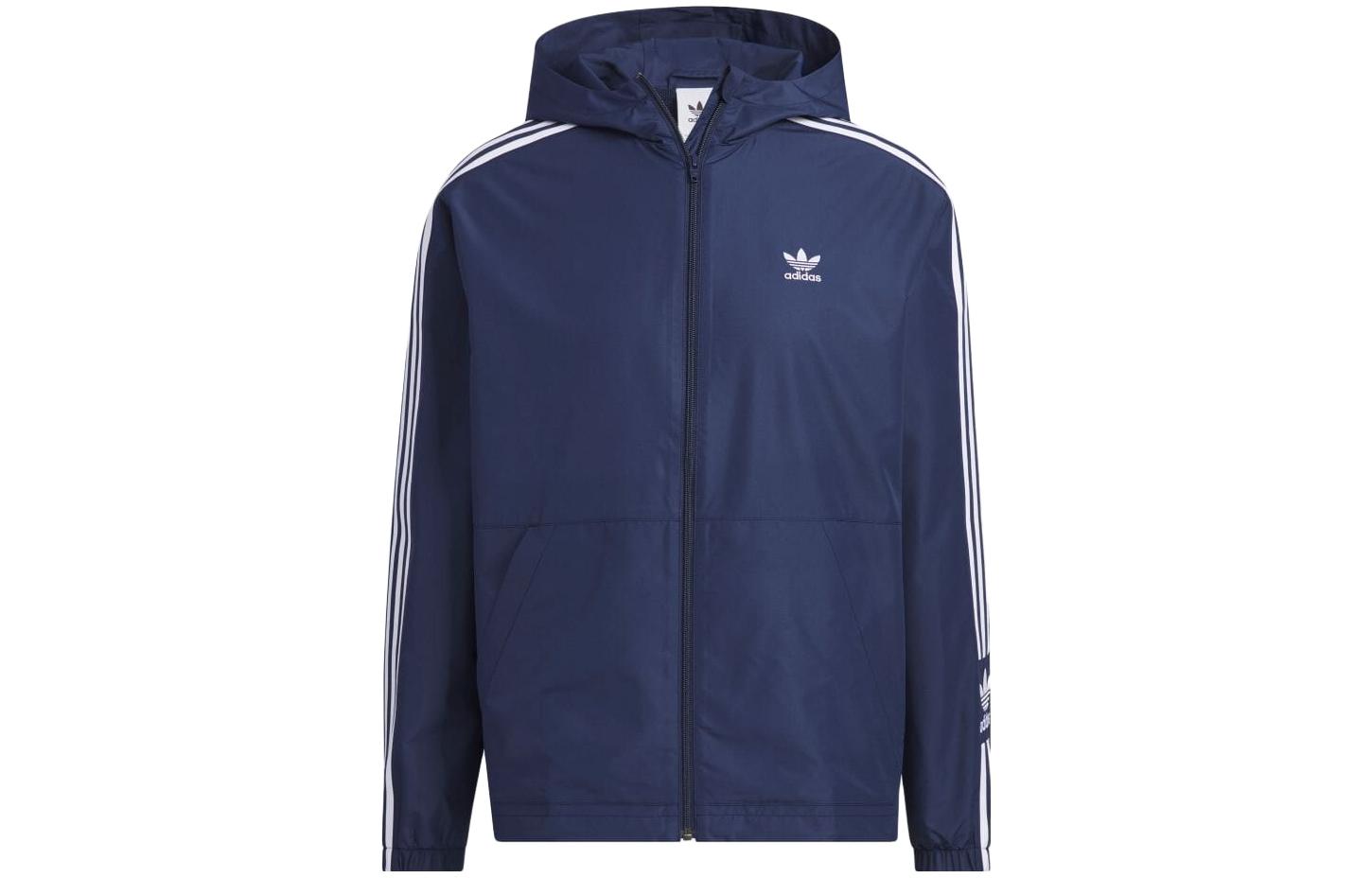 adidas ADICOLOR Logo 3-Stripes Hooded Zip Jacket Night Navy () IK8674