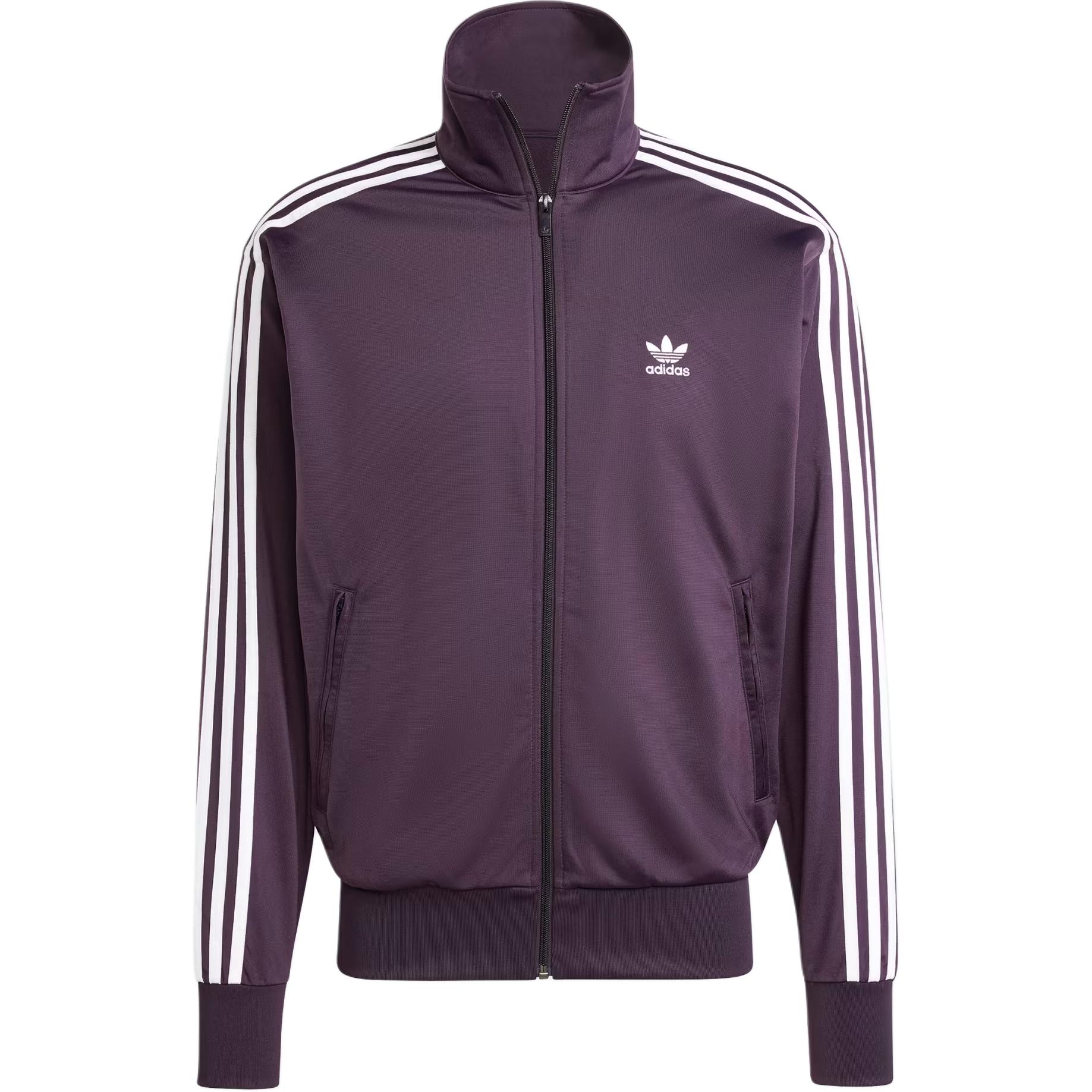 adidas ADICOLOR Logo Embroidered Striped Track Jacket Men’s Deep Purple IY9893