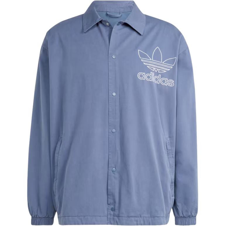 adidas Adicolor Logo Print Loose Fit Jacket Navy Blue IR7998