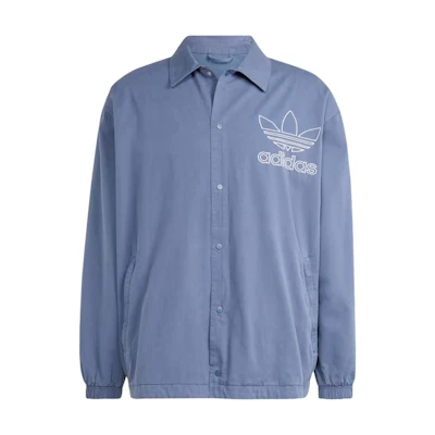 adidas Adicolor Logo Print Loose Fit Jacket Navy Blue IR7998