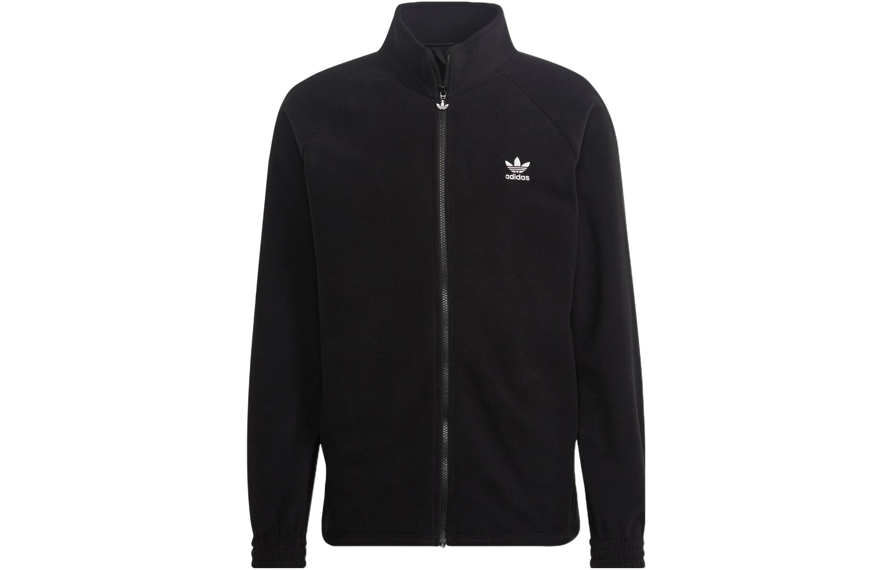 adidas ADICOLOR Logo Print Zip-Up Track Jacket Japan Edition Black Mens HK7295-JAPAN