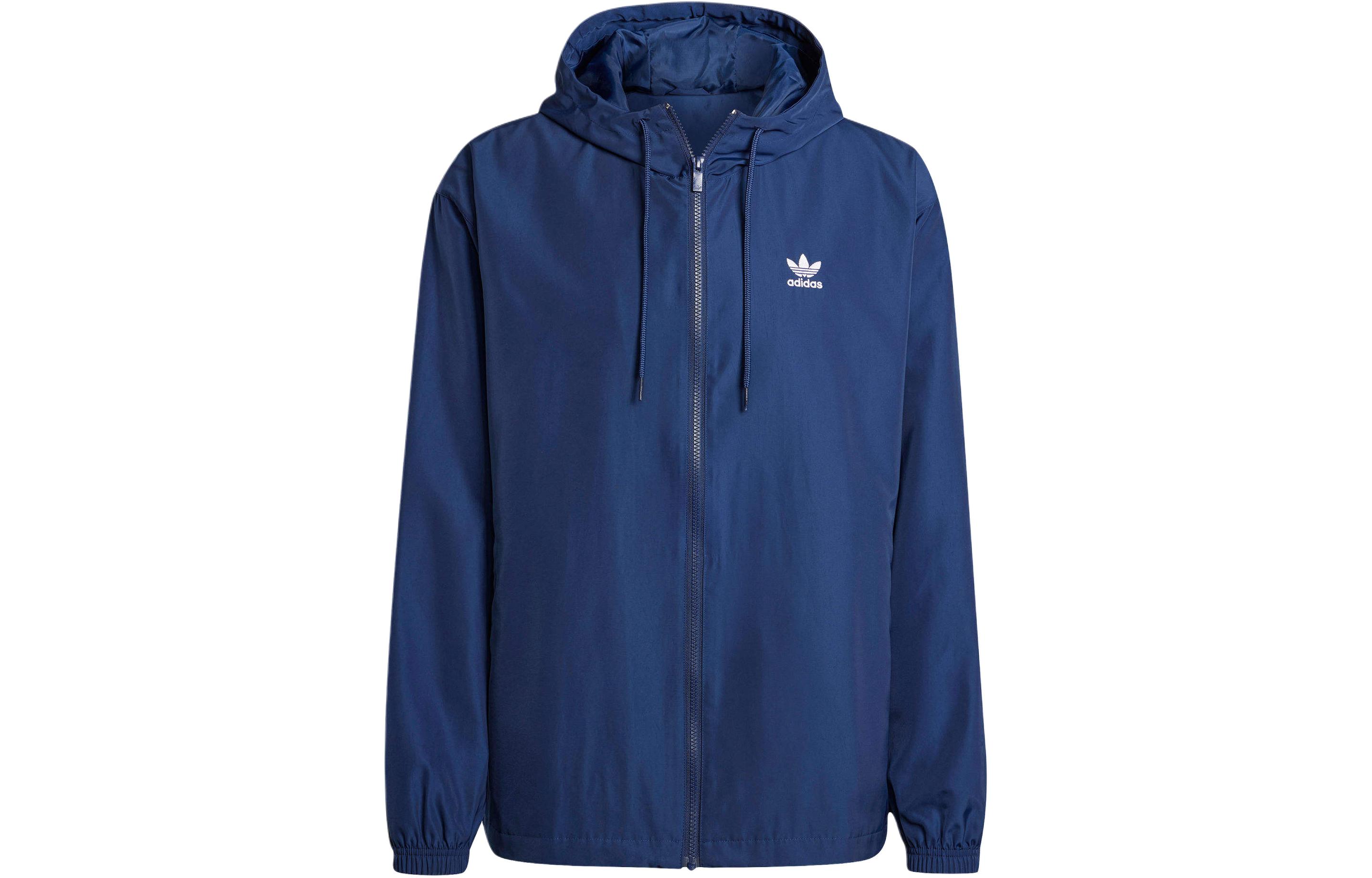 adidas ADICOLOR Logo Striped Zip-Up Jacket Blue IR9858