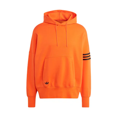 adidas Adicolor Neuclassics Hoodie Orange 3-Stripes Colorblock Sweatshirt IL2512
