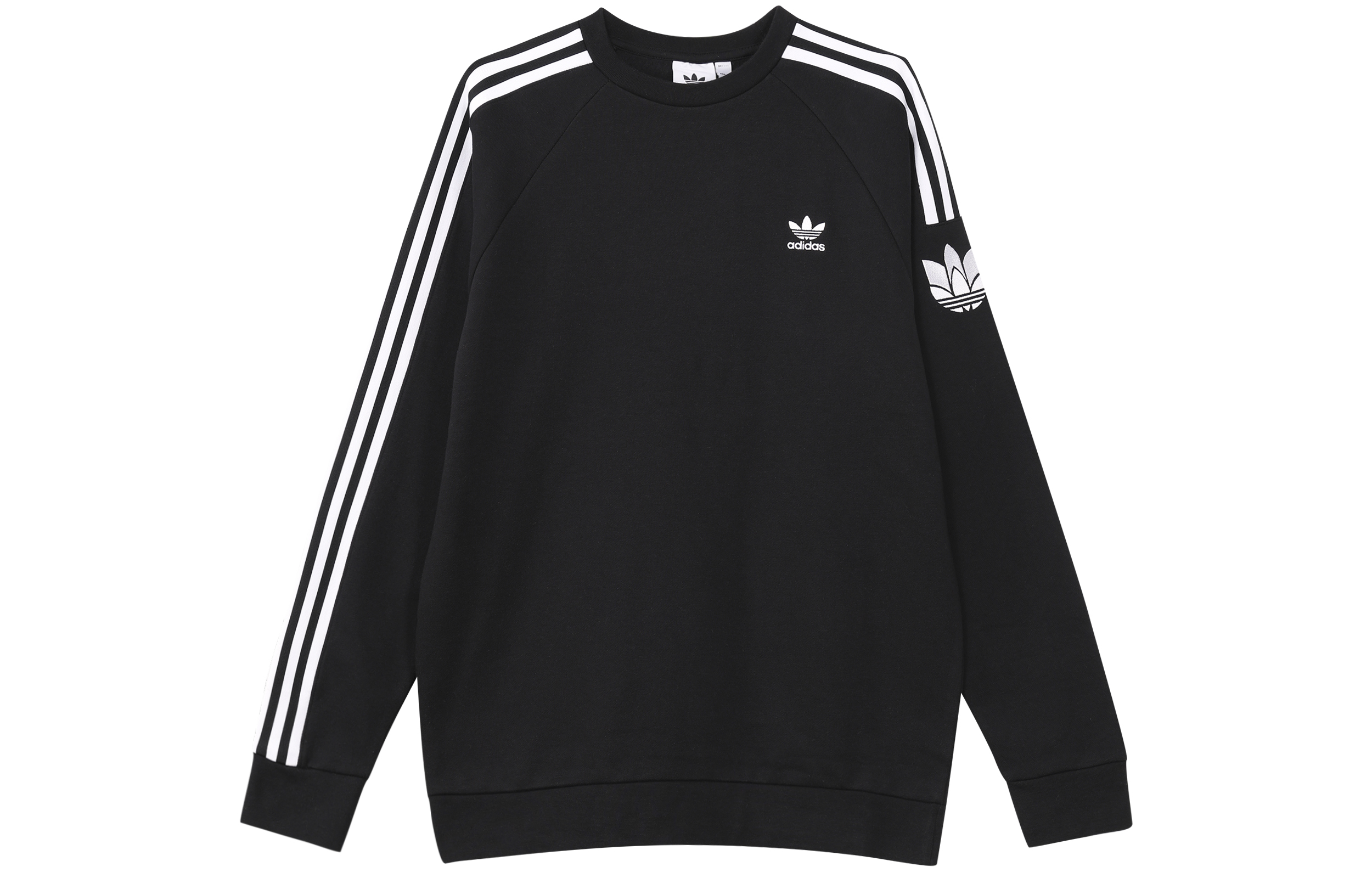 Order adidas Adicolor Originals Baju Hitam Logo dengan Rekaan 3 Jalur GN3545