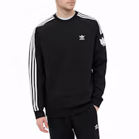 Purchase adidas Adicolor Originals 黑色徽標圓領運動衫 三條紋設計 GN3545