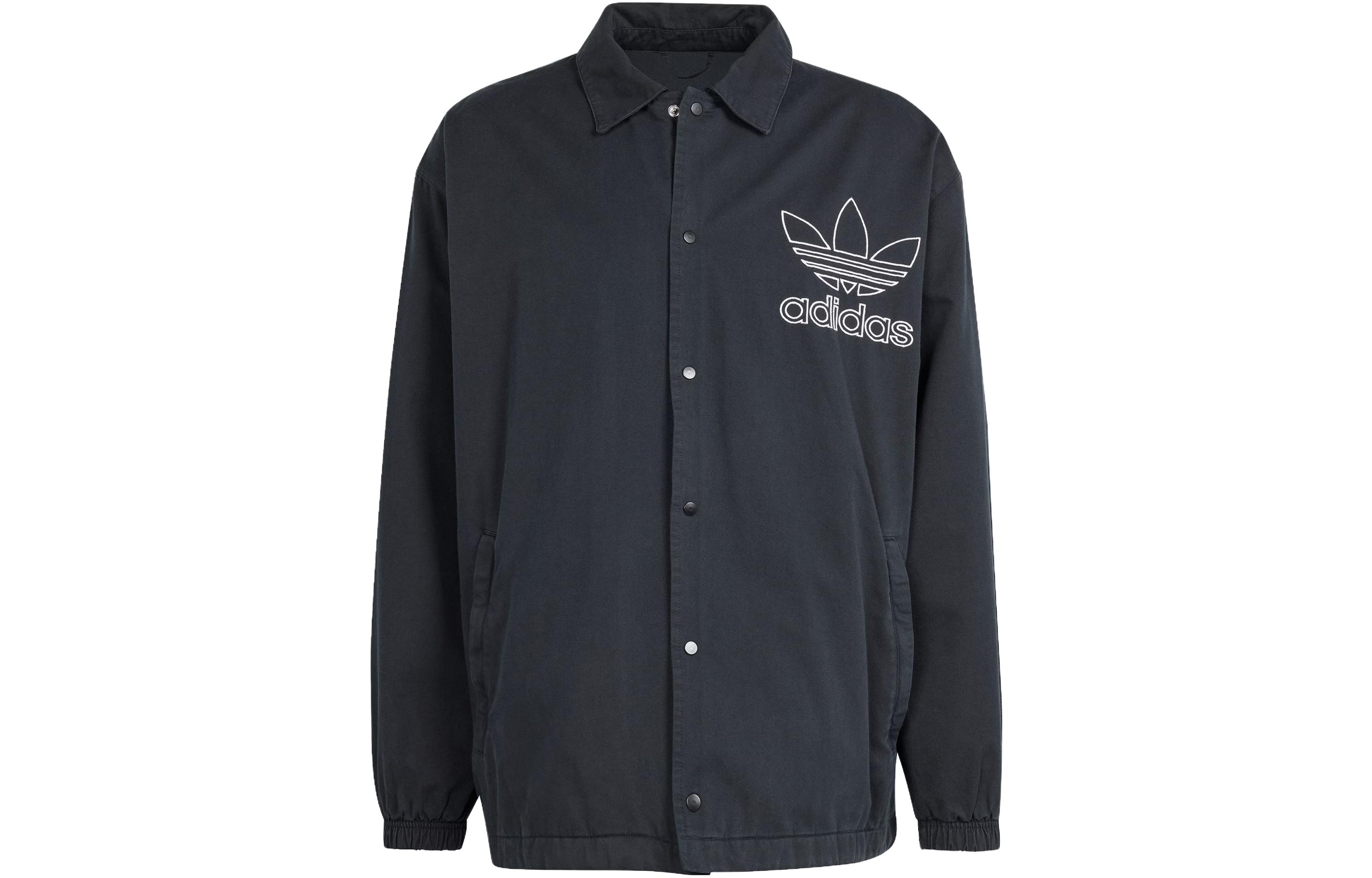 adidas Adicolor Outline Trefoil Logo Jacket Black - Casual Sportwear IU2371