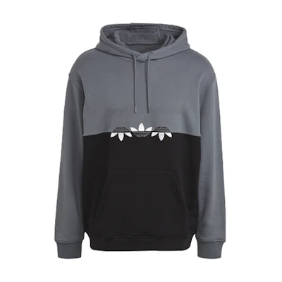 adidas ADICOLOR Patchwork Pullover Hoodie Casual Sports Blue Black GN3507