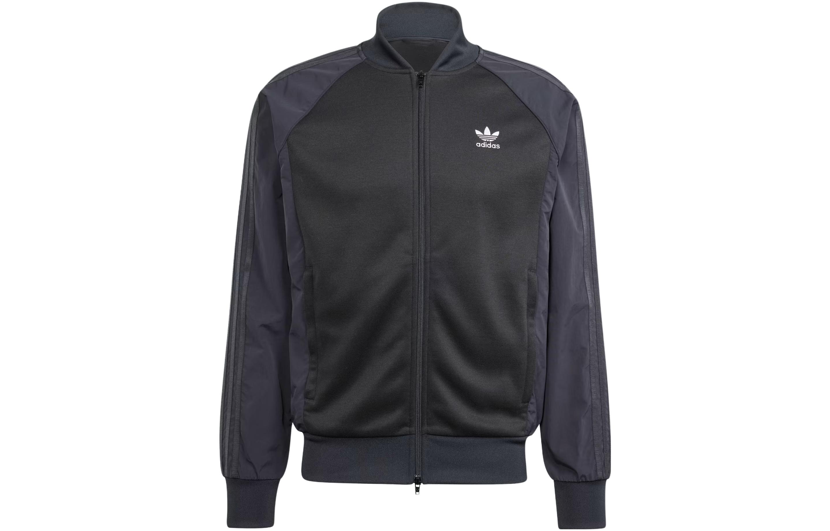 adidas ADICOLOR RE-PRO SST Logo Zip Long Sleeve Jacket - Black II5777