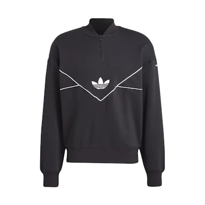 adidas Adicolor Seasonal Archive Half-Zip Crew Sweatshirt Black Pullover HR5339