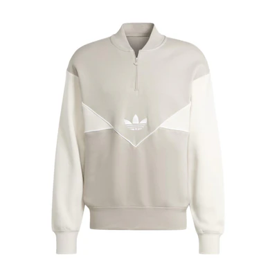 adidas Adicolor Seasonal Archive Half-Zip Crew Sweatshirt Beige Long Sleeve IM4416