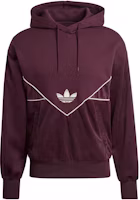 adidas Adicolor Seasonal Corduroy Hoodie Dark Gray Brown Embroidered Logo II5788 adidas Adicolor Seasonal Corduroy Hoodie Dark Gray Brown Embroidered Logo II5788