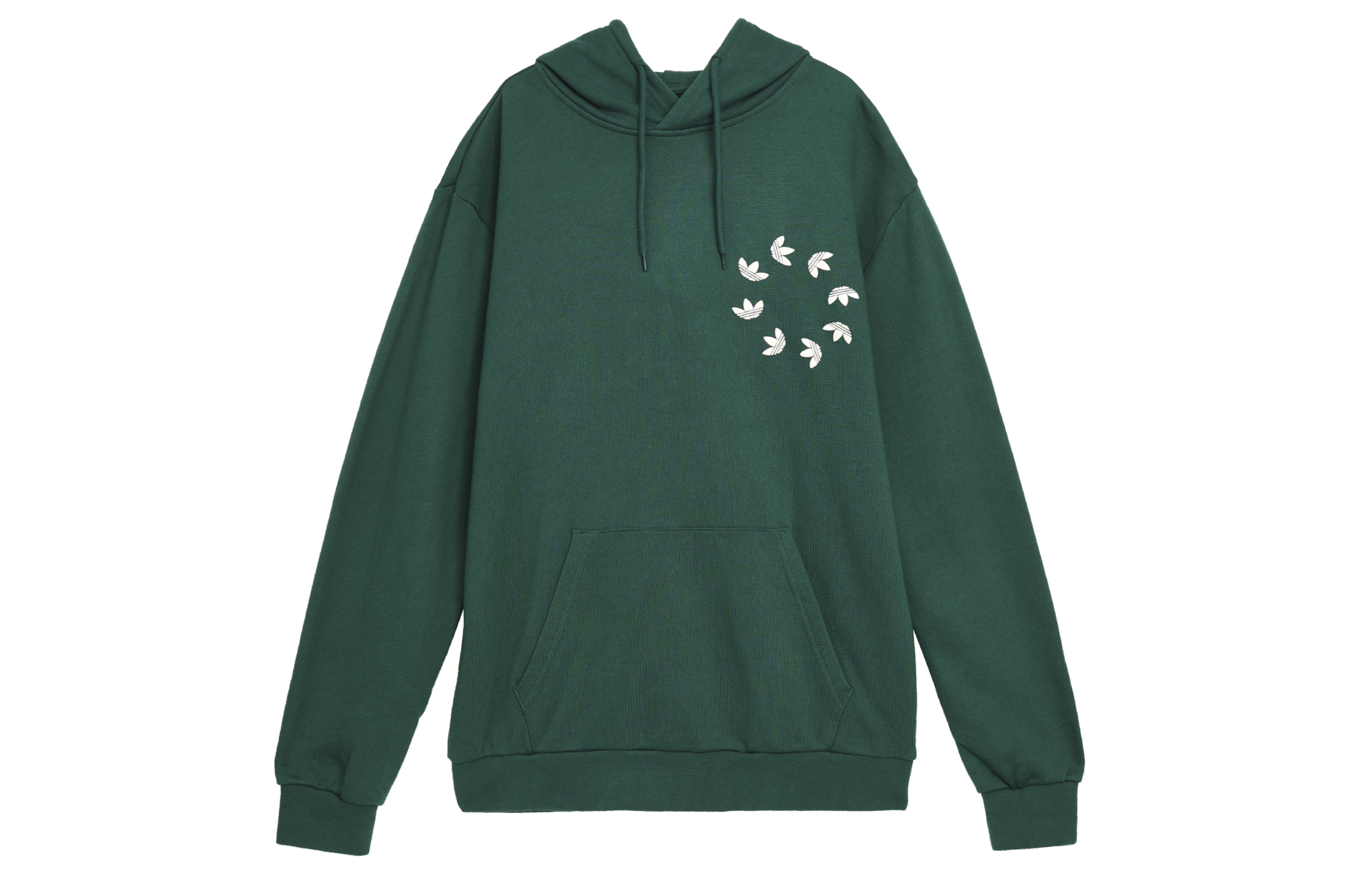 adidas Adicolor Spinner Trefoil Logo Hoodie Forest Green Casual Pullover HC4491