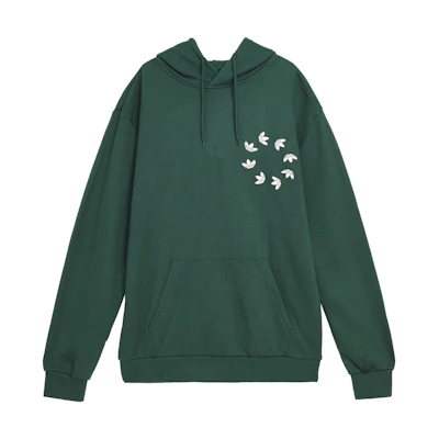 adidas Adicolor Spinner Trefoil Logo Hoodie Forest Green Casual Pullover HC4491