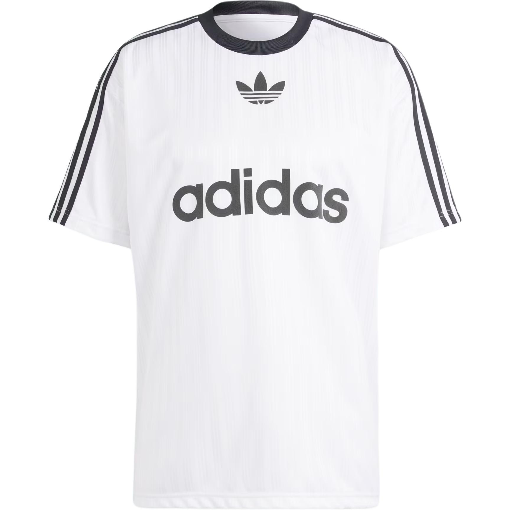 Buy adidas Adicolor Striped Logo Print Retro Crewneck T-Shirt Unisex White IM9459