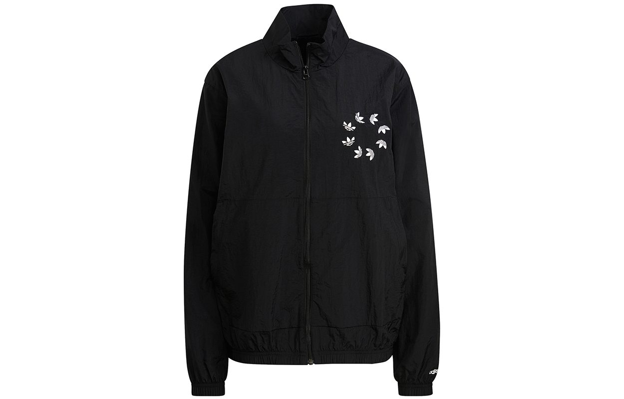 adidas ADICOLOR Trefoil Logo Track Jacket Black H37740