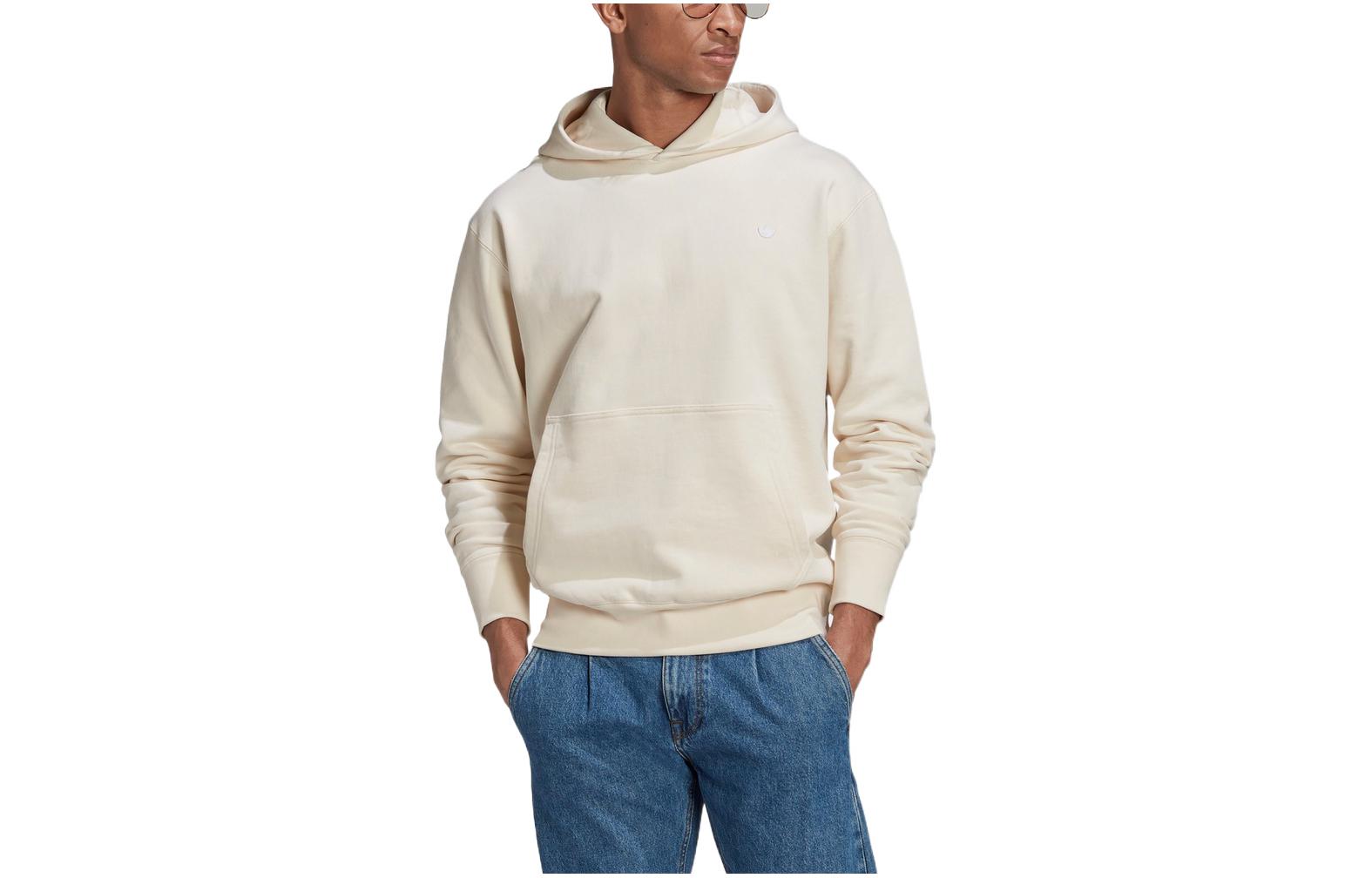 adidas Adicolor Trefoil Unisex Beige Pullover Hoodie GN3385