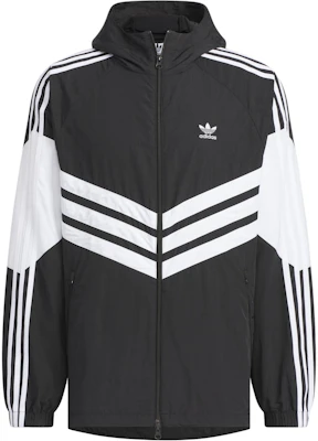 adidas Adicolor Windbreaker Retro 3-Stripes Logo Hooded Jacket Black JM7260 Buy adidas Adicolor Windbreaker Retro 3-Stripes Logo Hooded Jacket Black JM7260