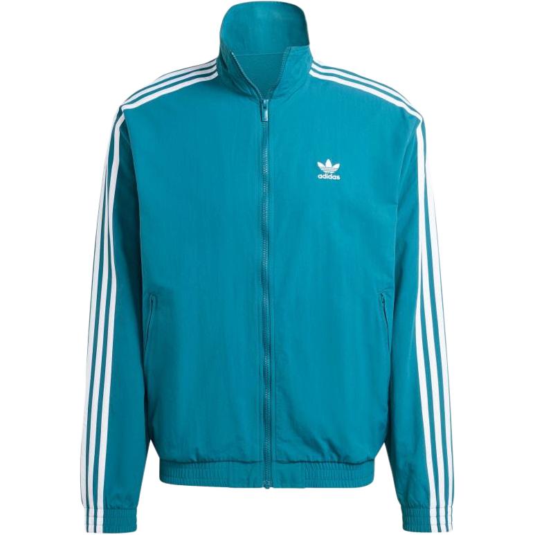 adidas Adicolor Woven Retro Track Jacket Green - Classic Zip-Up Design IZ2415