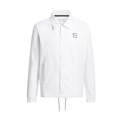 adidas Adicross Coaches Jacket Golf Long Sleeve Button-Up - White () IN9258