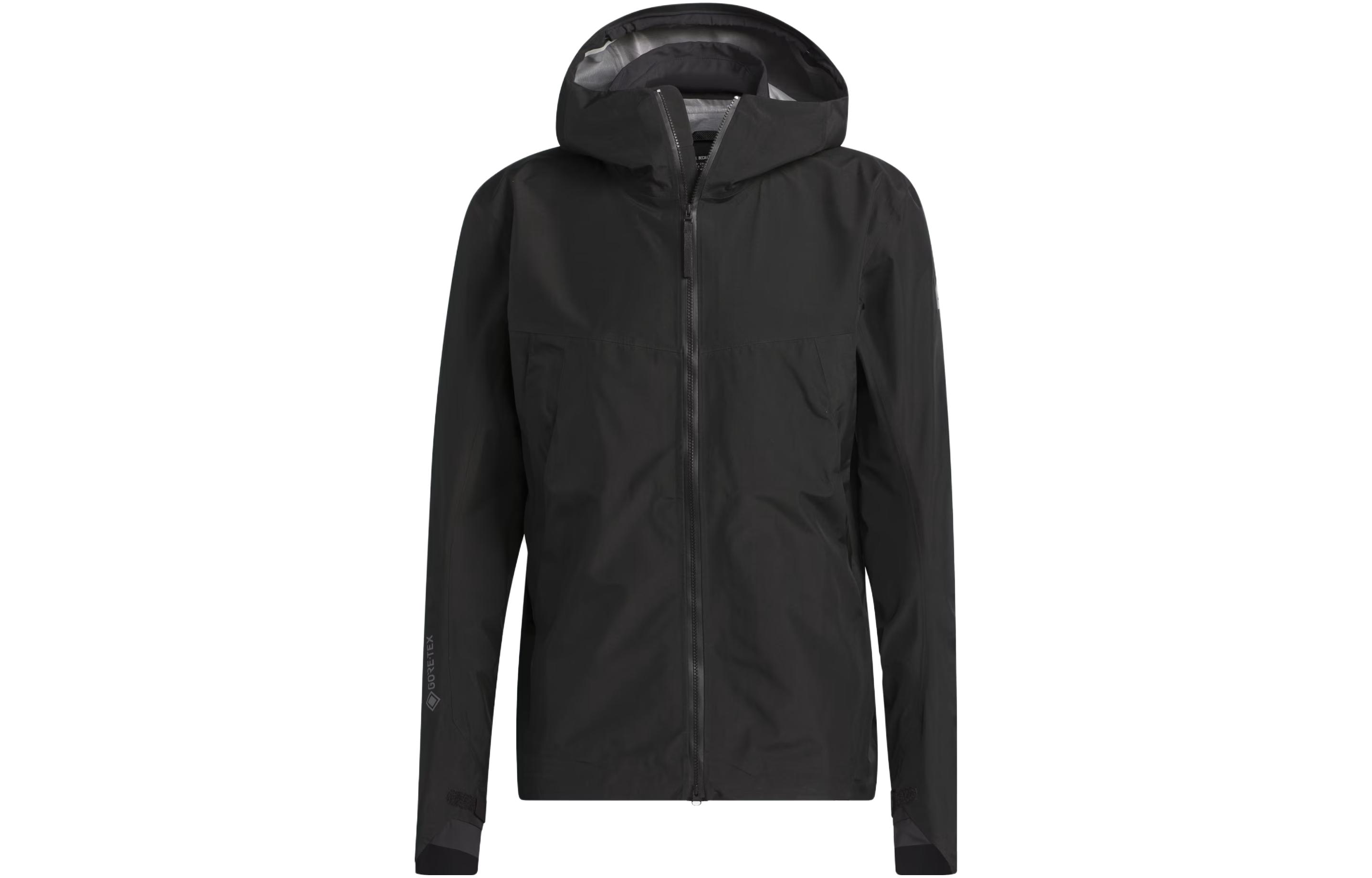 adidas Adicross GTX Golf Jacket Black Hooded Long Sleeve Outerwear IB1965