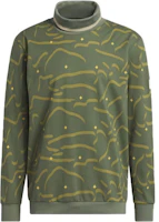 adidas Adicross Green Graphic Long Sleeve Turtleneck Polo Shirt IB1970 adidas Adicross Green Graphic Long Sleeve Turtleneck Polo Shirt IB1970