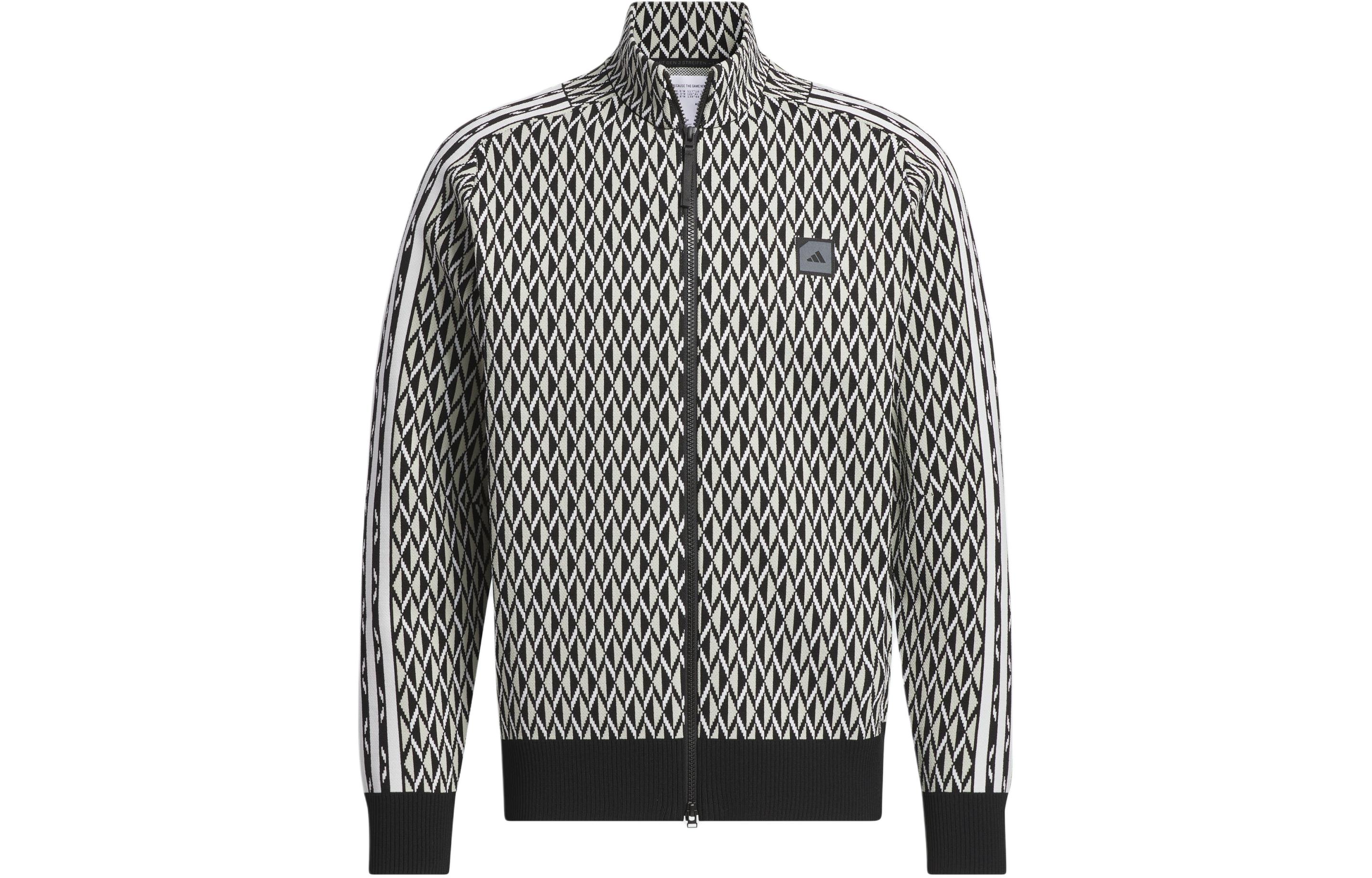 adidas Adicross Primeknit Track Jacket Black Retro Striped Full-Zip Jacket IT8322