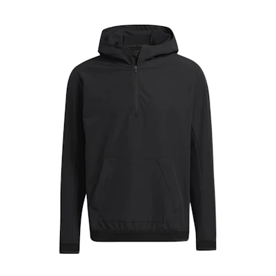 adidas Adicross Solid Black Half-Zip Hoodie Long Sleeve Pullover GM1206