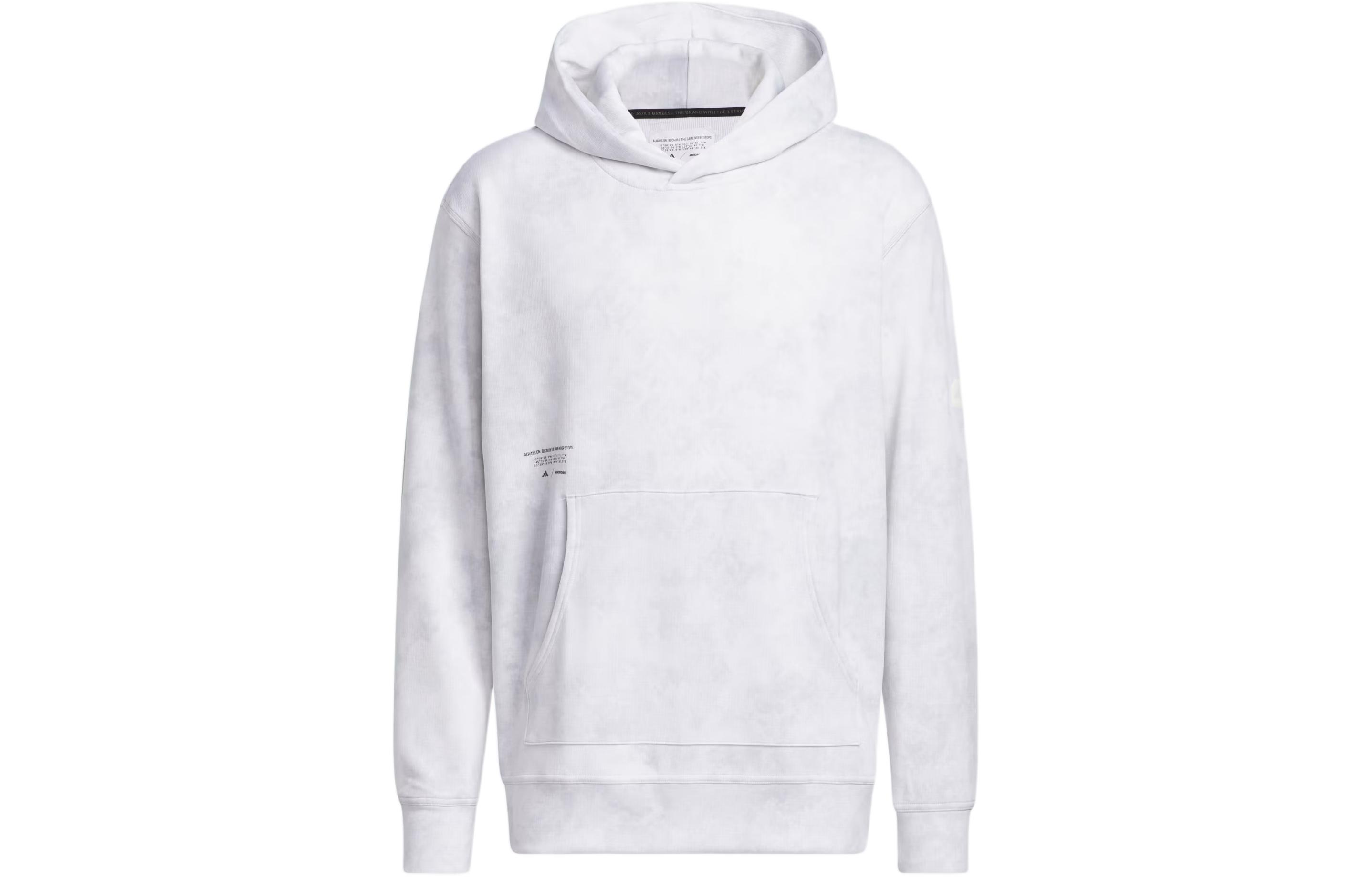 adidas Adicross Tie-Dye Oversized Hoodie Sweatshirt Long Sleeve White Mens IT8315