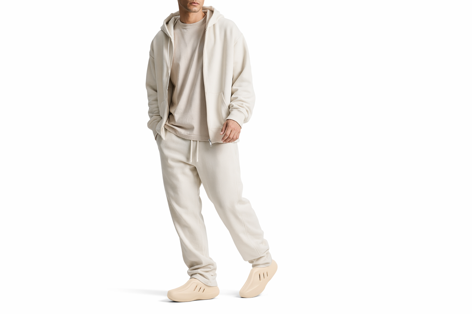Order adidas Originals 運動典藏系列 adiFOM Infinity 舒適 防磨防滑包頭拖鞋 男女同款 米色