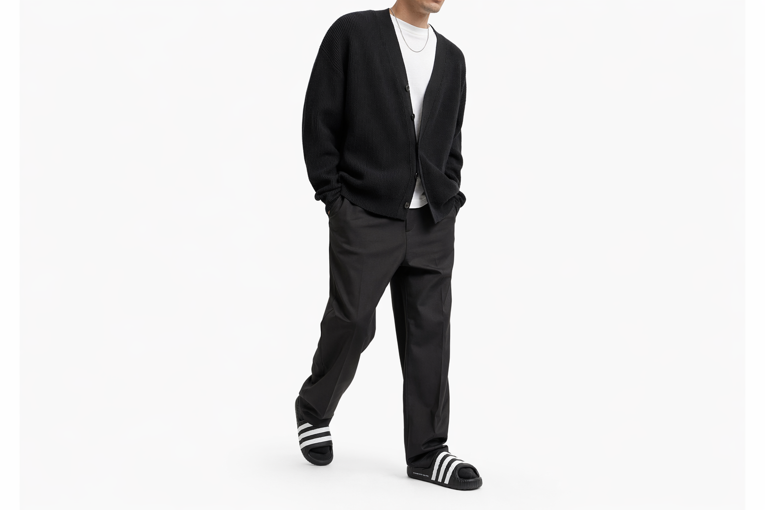 Order 愛迪達 Adilette 22 拖鞋 '黑白色' IF3670