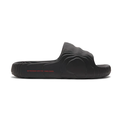 adidas Adilette 22 Slides 'Black Scarlet'