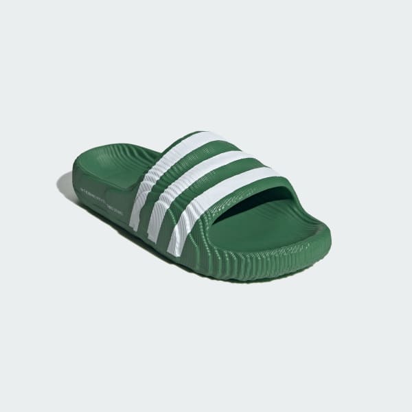 Shop Adidas Adilette 22 Slides Preloved Hijau/Putih Awan/Putih Awan IG9260