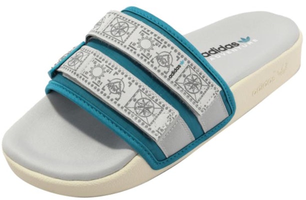 adidas Adilette 2.0 Slide 'Active Teal Grey' HP6514 Lookbook adidas Adilette 2.0 Slide 'Active Teal Grey' HP6514