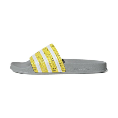 adidas Adilette 'Grey Bright Yellow Grey'