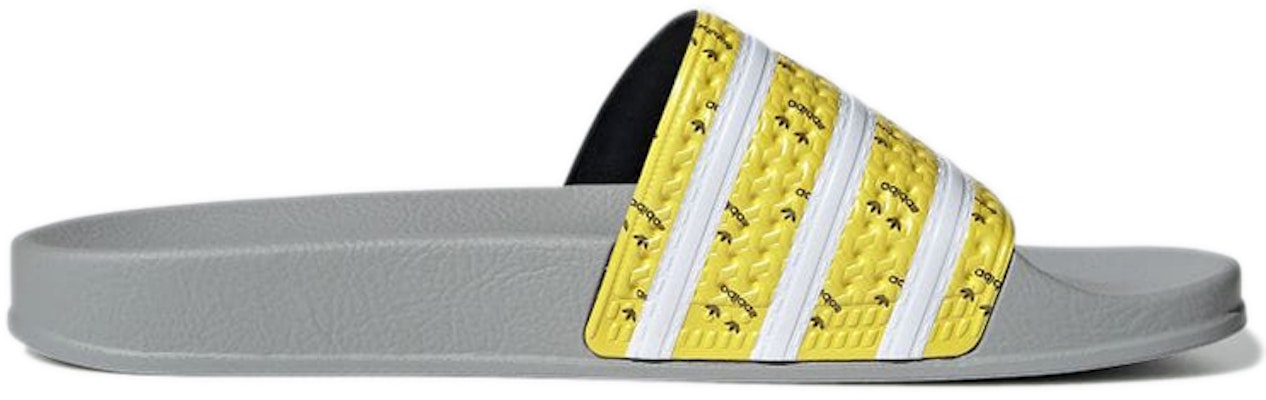 阿迪达斯 Adilette '灰色亮黄色灰色'拖鞋 GY1336 Order 阿迪达斯 Adilette '灰色亮黄色灰色'拖鞋 GY1336
