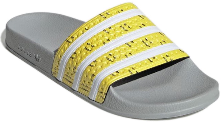 adidas Adilette 'Grey Bright Yellow Grey' GY1336 Lookbook adidas Adilette 'Grey Bright Yellow Grey' GY1336