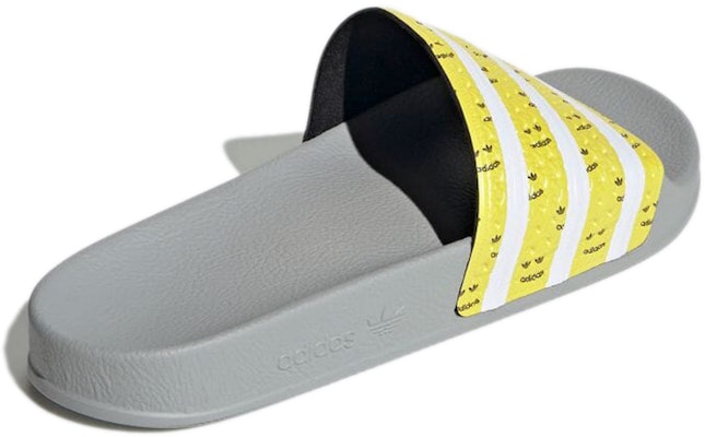 adidas Adilette 'Grey Bright Yellow Grey' GY1336 Shop adidas Adilette 'Grey Bright Yellow Grey' GY1336