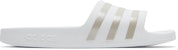 adidas Adilette Aqua Slides 'Putih Platinum Metallic' EF1730