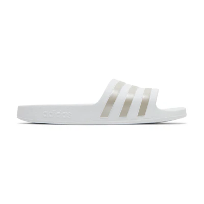 adidas Adilette Aqua Slides 'White Platinum Metallic'