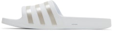 Lookbook adidas Adilette Aqua Slides 'Putih Platinum Metallic' EF1730