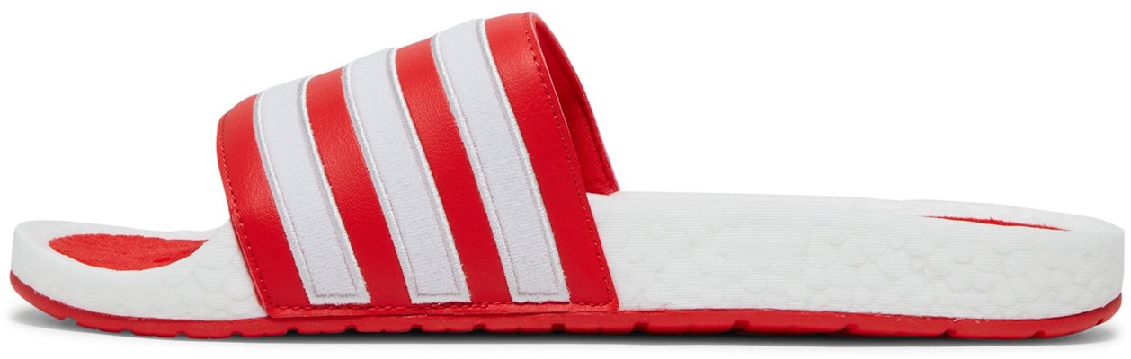 adidas Adilette Boost Slide 'White Red' H01951 Lookbook adidas Adilette Boost Slide 'White Red' H01951