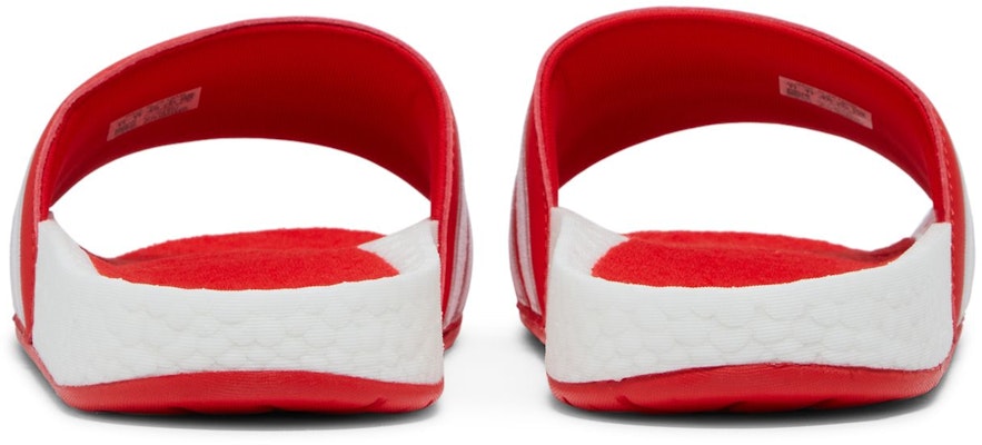 adidas Adilette Boost Slide 'White Red' H01951 Details for adidas Adilette Boost Slide 'White Red' H01951